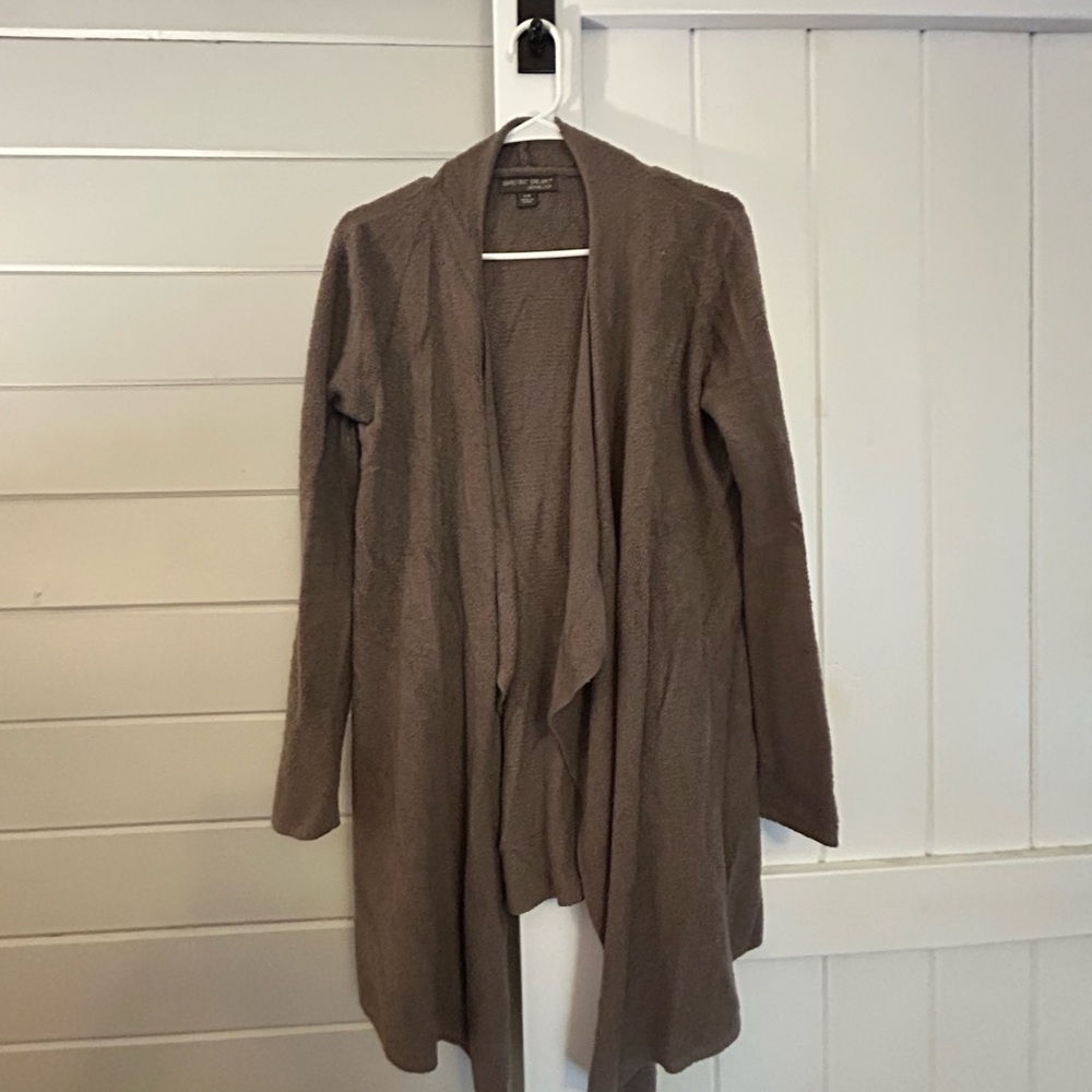 Barefoot dreams Women's purple Open Front Cardigan